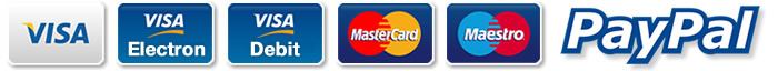 We accept all major credit and debit cards plus cheques